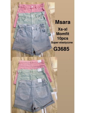 Spodenki jeansowe damskie M'sara,size xs-xl,paczka 10szt ,1 kolor,
