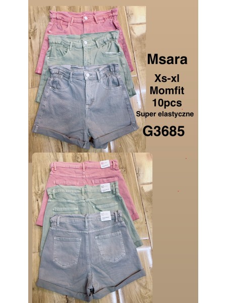 Spodenki jeansowe damskie M'sara,size xs-xl,paczka 10szt ,1 kolor,