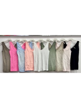 Bluzki damskie wloskie , size uni, paczka 6szt,mix kolor
