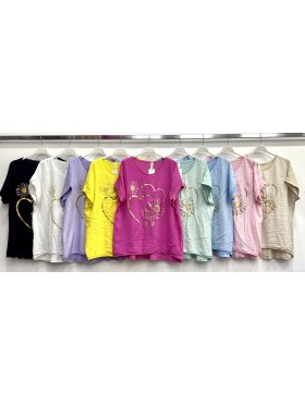 Bluzki damskie wloskie , size uni, paczka 6szt,mix kolor