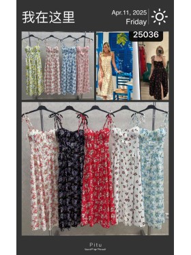 Sukienki damskie wloskie , size uni, paczka 6szt,mix kolor