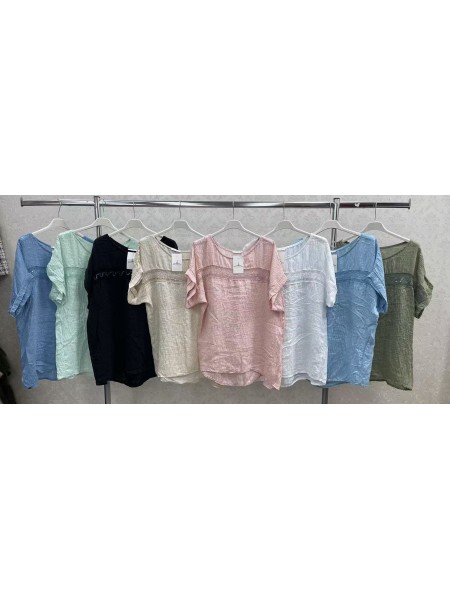 Bluzki damskie wloskie , size uni, paczka 6szt,mix kolor