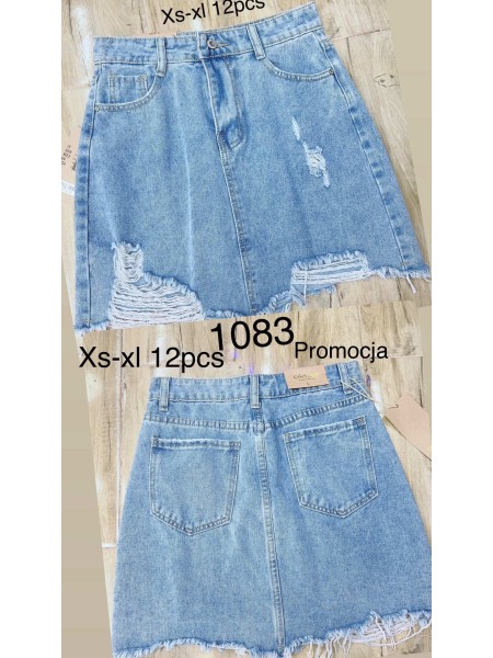 Spódnica krótka jeansowa damska ,size xs-xl,paczka 12szt ,