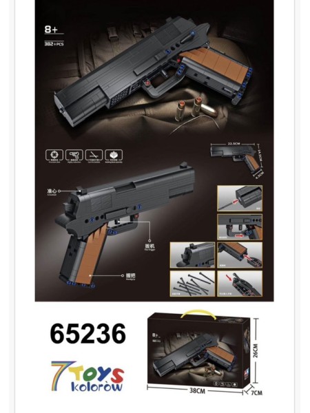 ZABAWKI PISTOLET . 3 SZT / PACZKA, KOLOR JAK NA ZDZIĘCIU