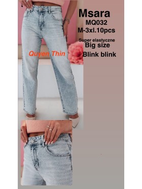 Jeansy damskie M'sara, size M-3XL, paczka 10szt,