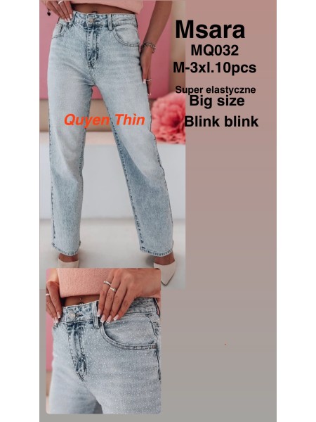 Jeansy damskie M'sara, size M-3XL, paczka 10szt,