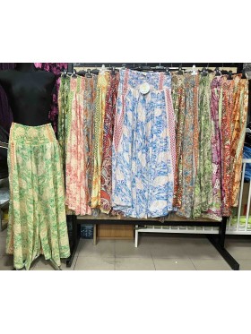 Spodnie jedwad damskie , size uni, paczka 10szt,mix kolor