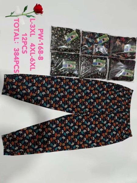 Spodnie damskie , size l-6xl, paczka 12szt,mix kolor
