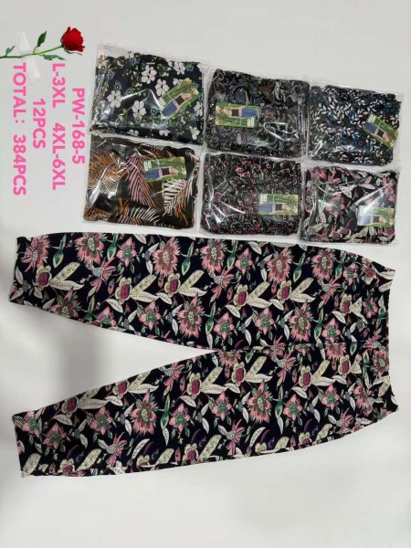 Spodnie damskie , size l-6xl, paczka 12szt,mix kolor