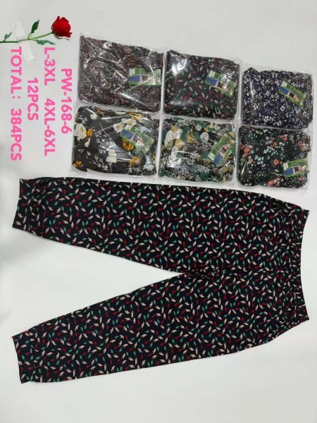 Spodnie damskie , size l-6xl, paczka 12szt,mix kolor