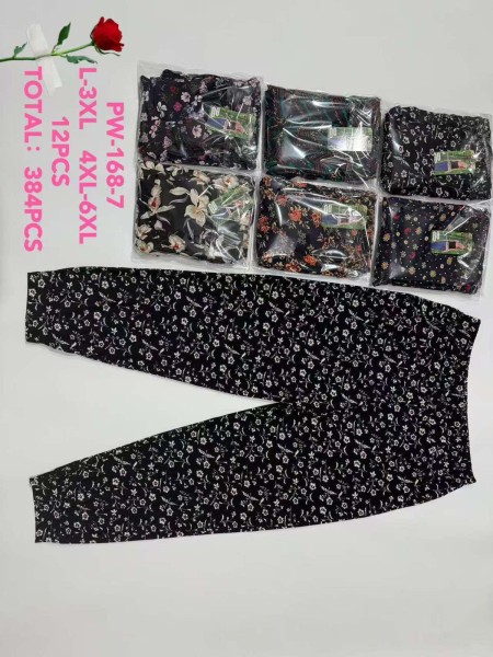 Spodnie damskie , size l-6xl, paczka 12szt,mix kolor