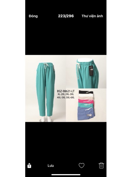 Spodnie damskie , size Xl-6xl, paczka 12szt,mix kolor