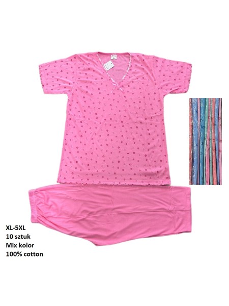 Piżama damskie , size xl-5xl, paczka 10szt, mix kolor