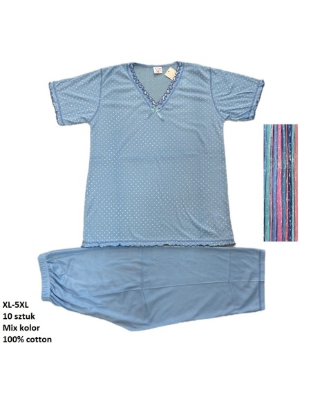 Piżama damskie , size xl-5xl, paczka 10szt, mix kolor