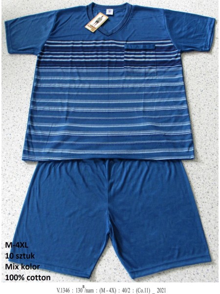 piżama MĘSKA, size m-4xl, paczka 10szt, mix kolor