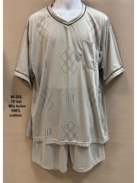 piżama MĘSKA, size m-3xl, paczka 10szt, mix kolor