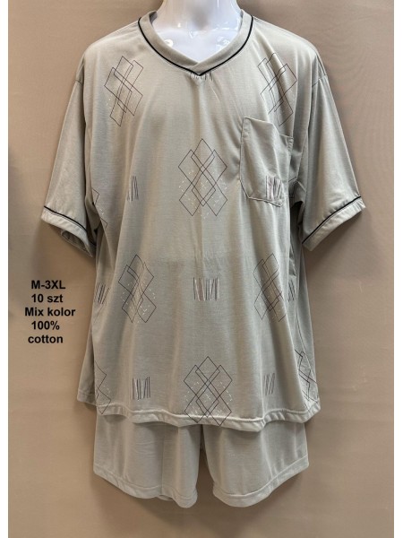 piżama MĘSKA, size m-3xl, paczka 10szt, mix kolor