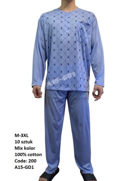 piżama MĘSKA, size m-3xl, paczka 10szt, mix kolor