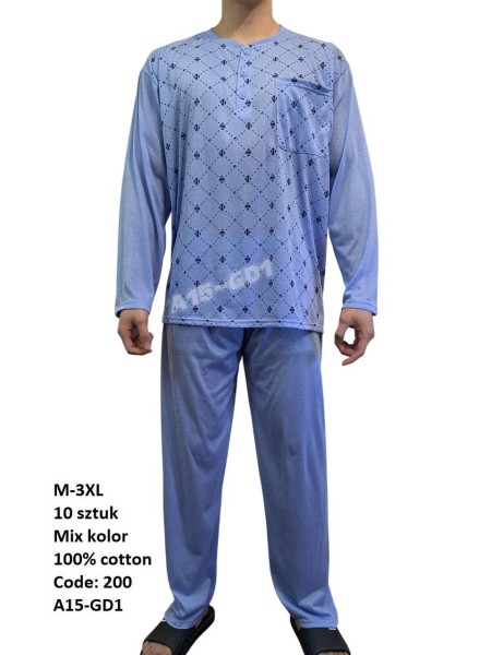 piżama MĘSKA, size m-3xl, paczka 10szt, mix kolor