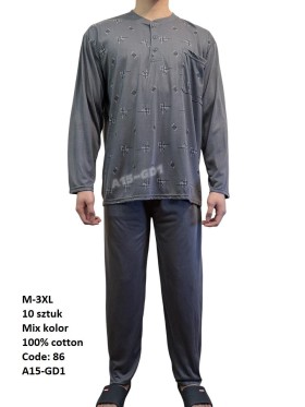 piżama MĘSKA, size m-3xl, paczka 10szt, mix kolor