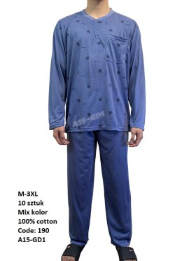 piżama MĘSKA, size m-3xl, paczka 10szt, mix kolor