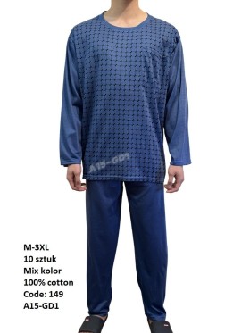 piżama MĘSKA, size m-3xl, paczka 10szt, mix kolor