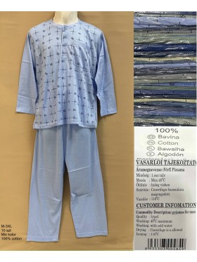 piżama MĘSKA, size m-3xl, paczka 10szt, mix kolor