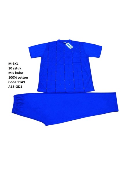 piżama MĘSKA, size m-3xl, paczka 10szt, mix kolor