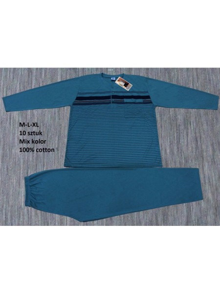 Piżama MĘSKA, size m-xl, paczka 10szt, mix kolor
