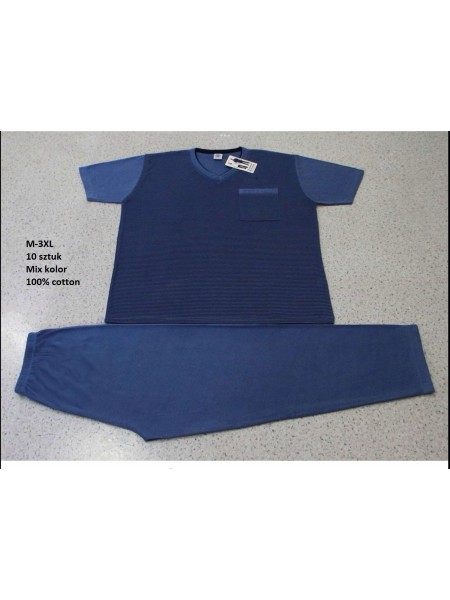 piżama MĘSKA, size m-3xl, paczka 10szt, mix kolor