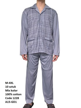 piżama MĘSKA, size m-4xl, paczka 10szt, mix kolor