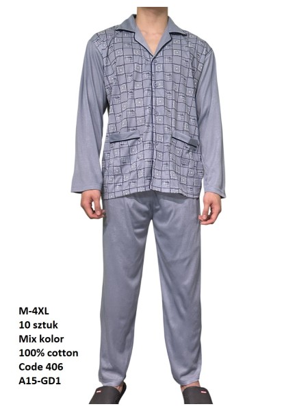 piżama MĘSKA, size m-4xl, paczka 10szt, mix kolor
