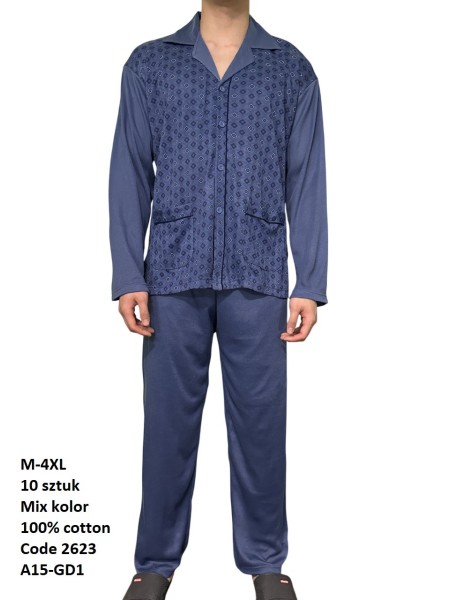 piżama MĘSKA, size m-4xl, paczka 10szt, mix kolor