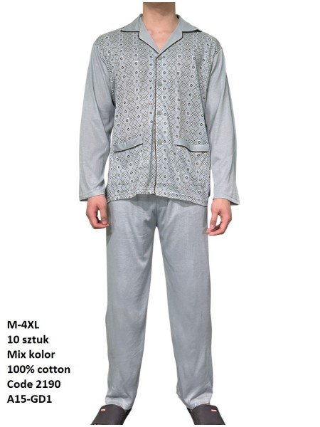 piżama MĘSKA, size m-4xl, paczka 10szt, mix kolor