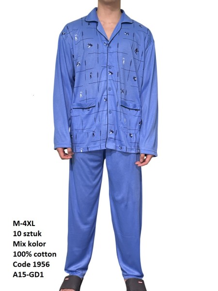 piżama MĘSKA, size m-4xl, paczka 10szt, mix kolor