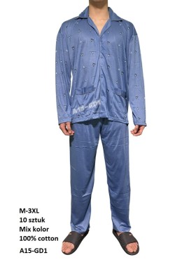 piżama MĘSKA, size m-3xl, paczka 10szt, mix kolor