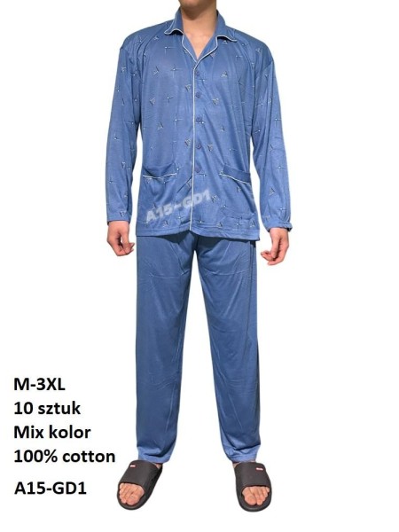 piżama MĘSKA, size m-3xl, paczka 10szt, mix kolor