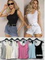 Bluzki damskie Włoskie , Size uni,paczka 6szt,mix kolor