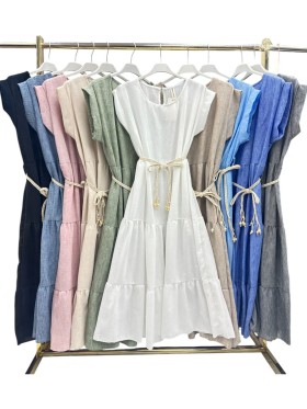 Sukienki damskie wloskie, size uni , paczka 6szt,mix kolor