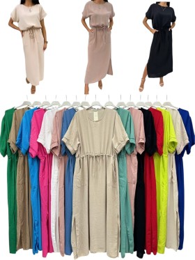 Sukienki damskie wloskie, size uni , paczka 6szt,mix kolor