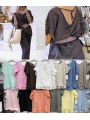 Bluzki damskie Włoskie , Size uni,paczka 6szt,mix kolor