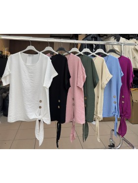 Bluzki damskie Włoskie , Size uni,paczka 6szt,mix kolor