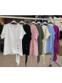 Bluzki damskie Włoskie , Size uni,paczka 6szt,mix kolor