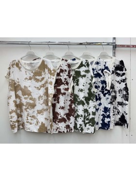 Bluzki damskie Włoskie , Size uni,paczka 6szt,mix kolor