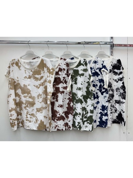 Bluzki damskie Włoskie , Size uni,paczka 6szt,mix kolor