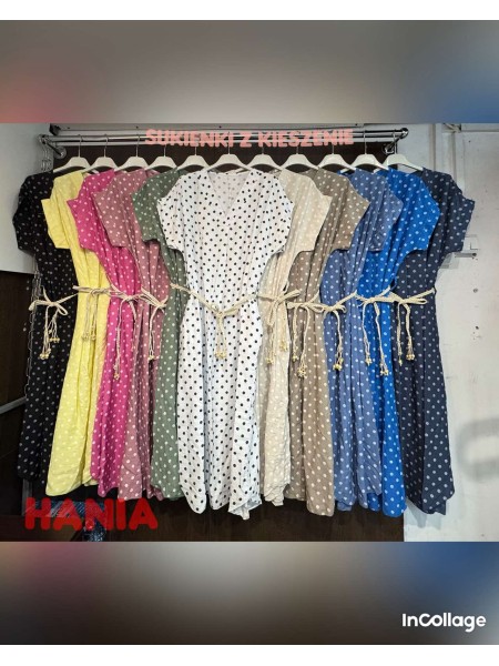 Sukienki damskie Włoski ,size uni  ,paczka 6szt mix kolor