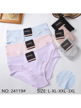 Majtki damskie, size l-3xl paczka 24szt ,mix kolor
