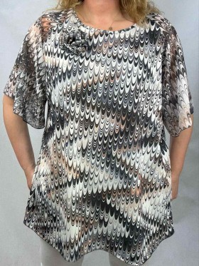 Tuniki damskie Polskie, Size standard, paczka 4szt 1kolor