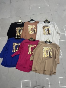 Bluzki  damskie Tureckie, size uni , paczka 10szt,mix kolor