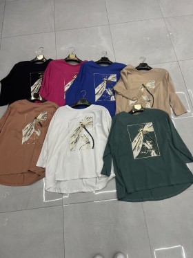 Bluzki  damskie Tureckie, size uni , paczka 10szt,mix kolor